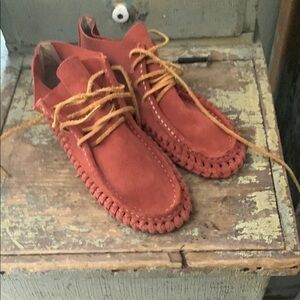 Men's Red Moccasin Shoes